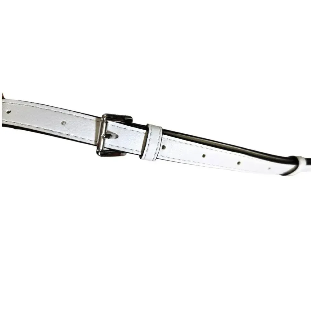 Michael Kors Minimalist Chic White‎ Quilted Leather Belt Bag Silver Hardware